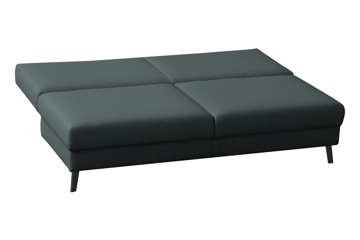 SCHLAFSOFA  in Cord Grau  - Schwarz/Grau, MODERN, Textil/Metall (194/91/90cm) - Novel
