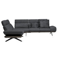 ECKSOFA in Flachgewebe Graublau  - Graublau/Dunkelgrau, Design, Textil/Metall (239/270cm) - Koinor
