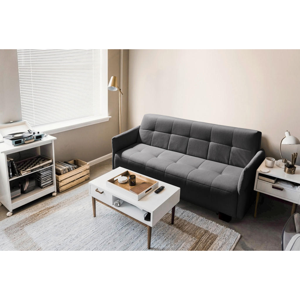 Thumbnail - Novel Schlafsofa Juice, Anthrazit, Textil, Uni, 2-Sitzer, 165x92x102 cm, Stoffauswahl, Schlafen auf Sitzhöhe, Kinder- & ...