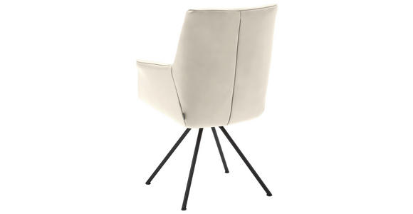 ARMLEHNSTUHL  Beinauswahl, Lederauswahl, Typenauswahl, Sitzfläche 360° drehbar  Echtleder  - Schwarz/Naturfarben, Design, Leder/Metall (60/90/61cm) - Dieter Knoll