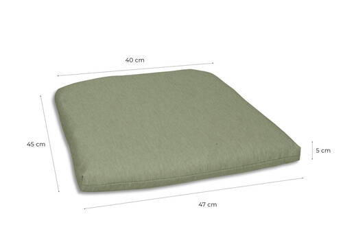 GARTENSITZKISSEN 2er-Set Uni  - Hellgrün, Basics, Textil (40-47/5/45cm)