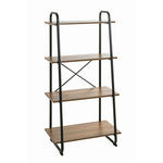 REGAL Schwarz, Eichefarben  - Eichefarben/Schwarz, MODERN, Holzwerkstoff/Metall (60/128/36cm) - Carryhome