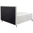 BOXSPRINGBETT 180/200 cm  in Hellgrau  - Hellgrau/Schwarz, Design, Textil/Metall (180/200cm) - Esposa