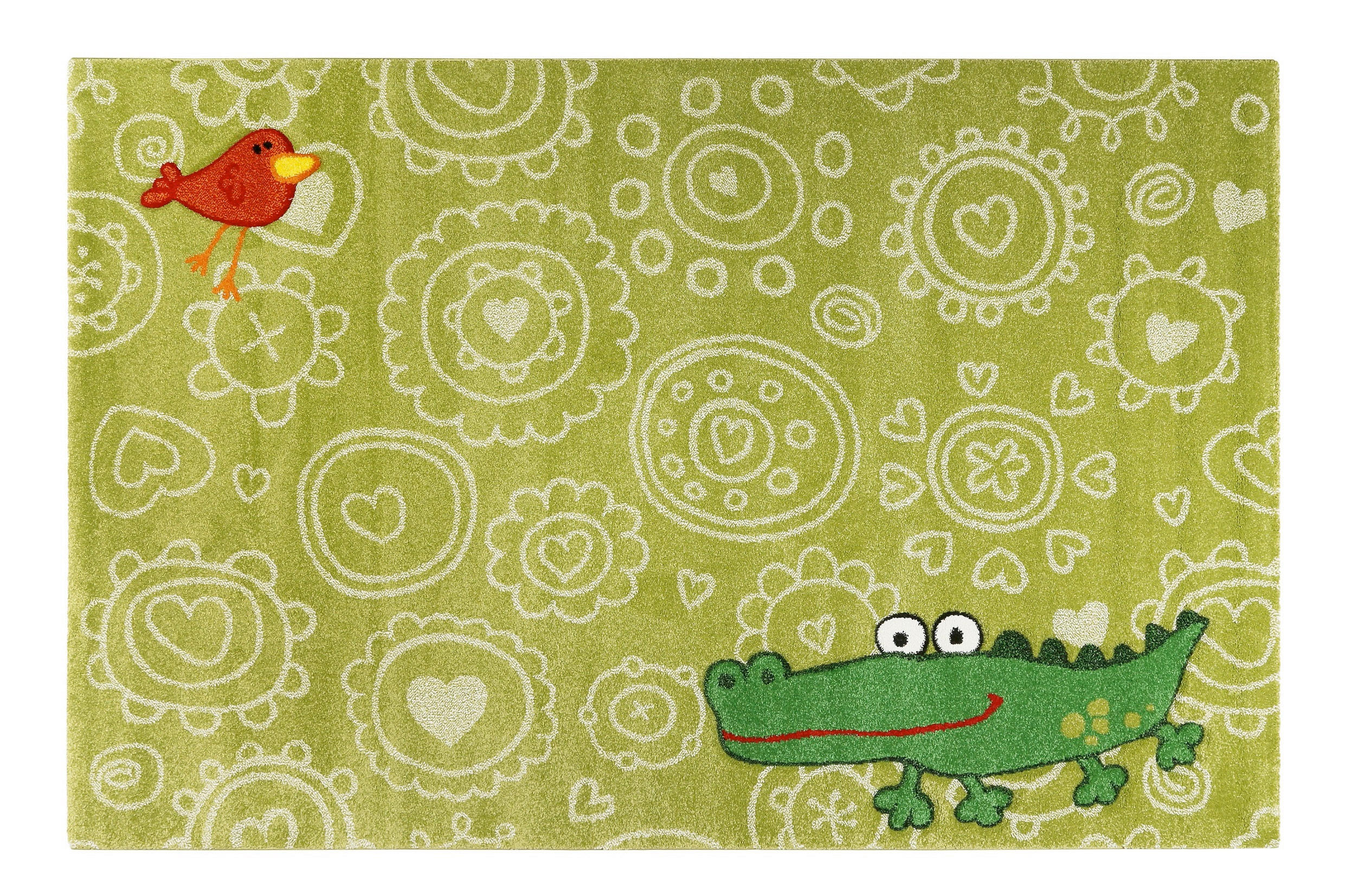KINDERTEPPICH 200/290 cm Crocodile Tier  - Grün, Trend, Textil (200/290cm) - Sigikid