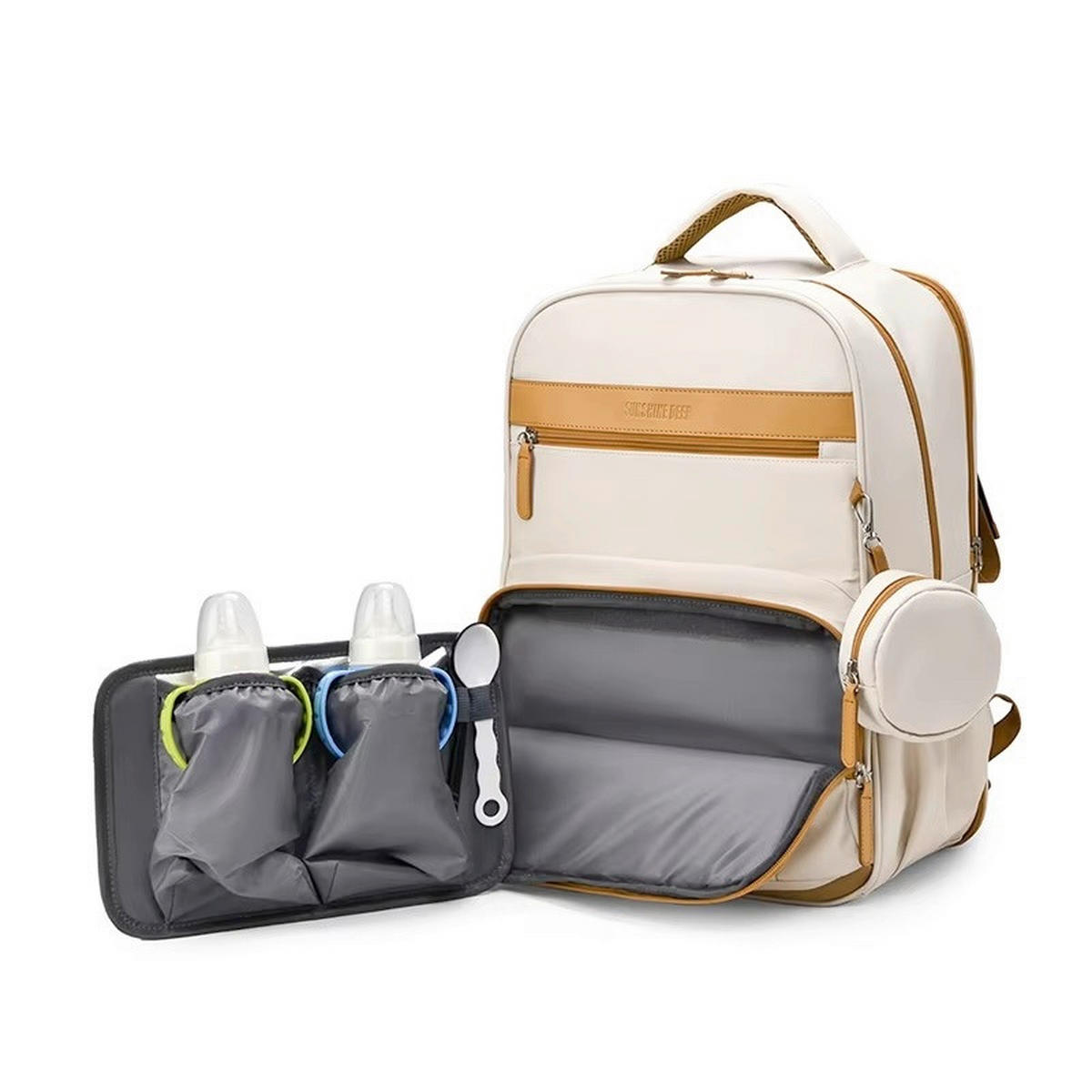 WICKELRUCKSACK  - Creme, Basics, Textil (30/40/21cm)