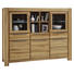 HIGHBOARD Kernbuche massiv gewachst Buchefarben - Edelstahlfarben/Buchefarben, LIFESTYLE, Glas/Holz (175/140/45cm) - Carryhome
