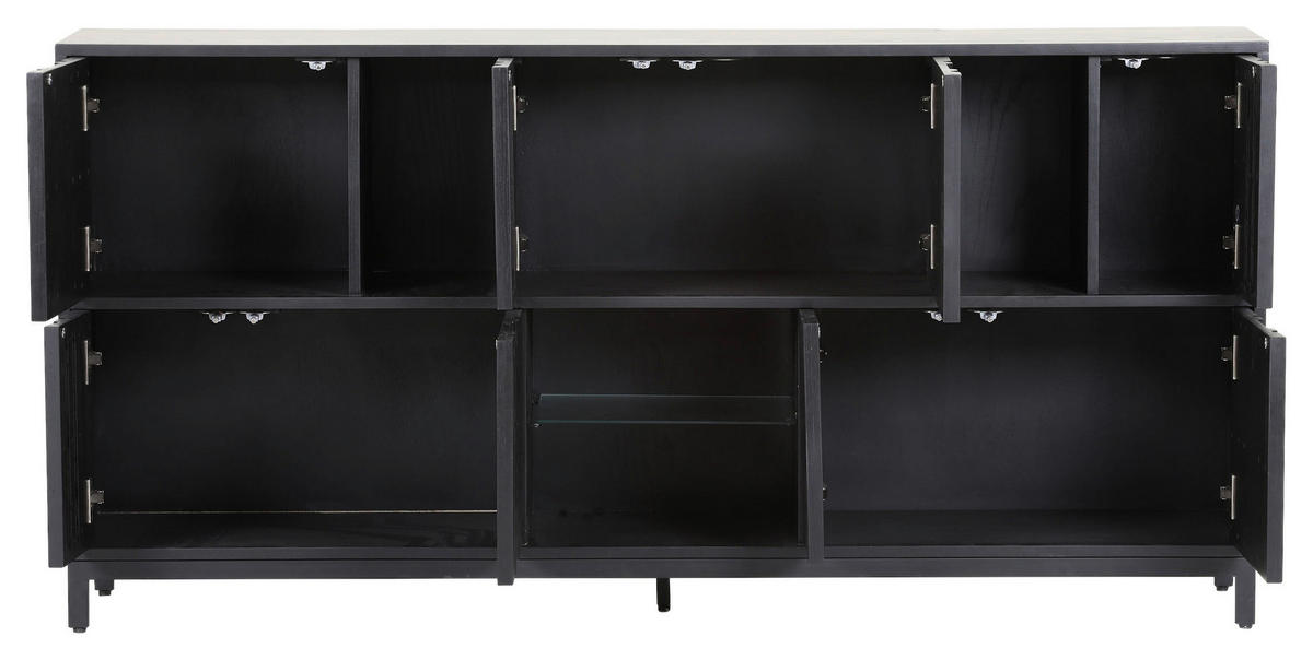 SIDEBOARD  in 175/85/40 cm  - Schwarz, Design, Glas/Holz (175/85/40cm) - Landscape