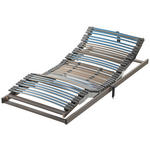 LATTENROST FUSION BASE MOVE 100/200 cm Kopfteil, Fußteil verstellbar, Buche  - Blau/Braun, Basics, Holz (100/200cm) - Dieter Knoll