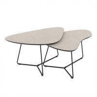 COUCHTISCH 59/87/43 cm wellenförmig Kaschmir  - Kaschmir/Schwarz, Design, Holzwerkstoff/Metall (59/87/43cm) - Livetastic