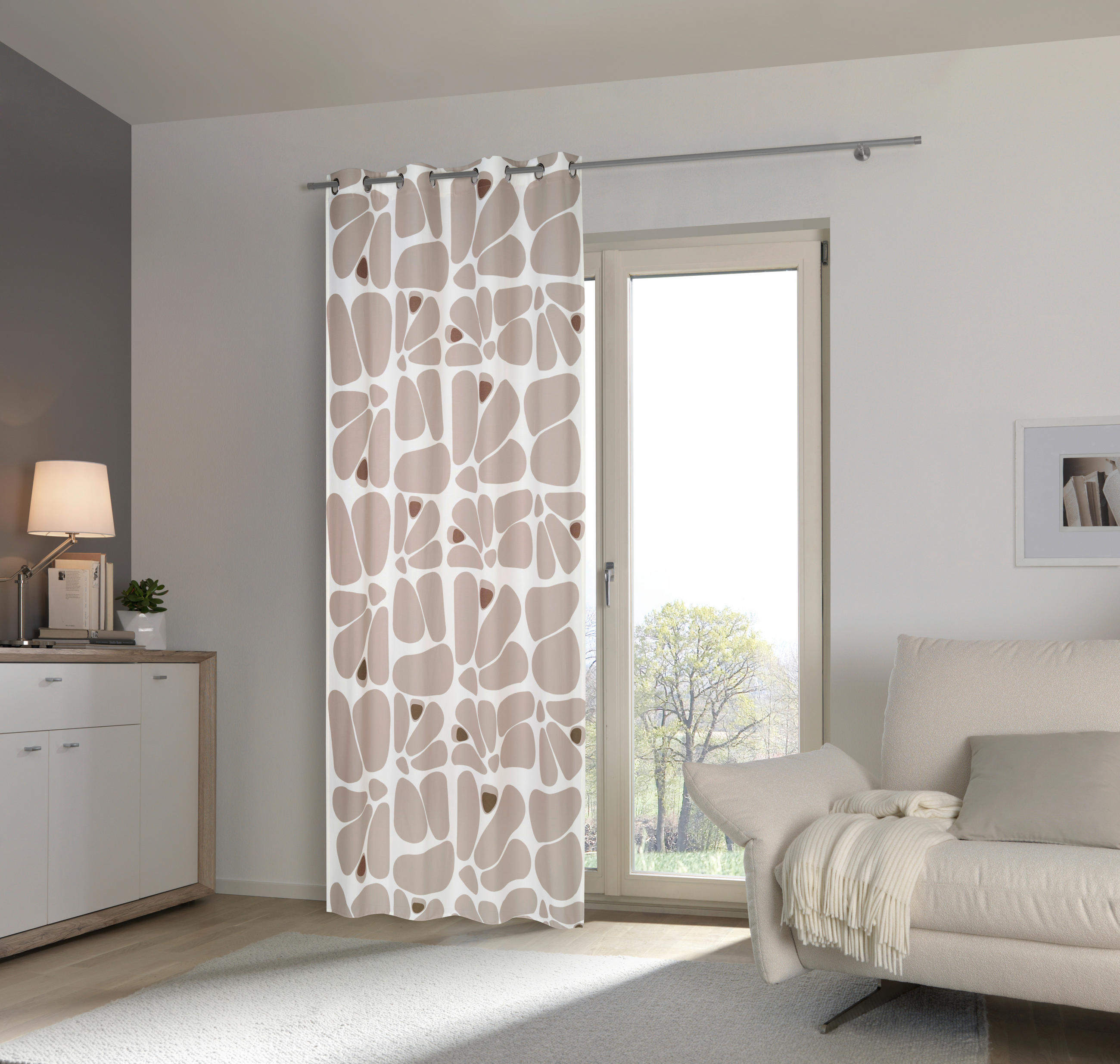 ÖLJETTLÄNGD ej transparent  - taupe, Design, textil (140/245cm) - Esposa