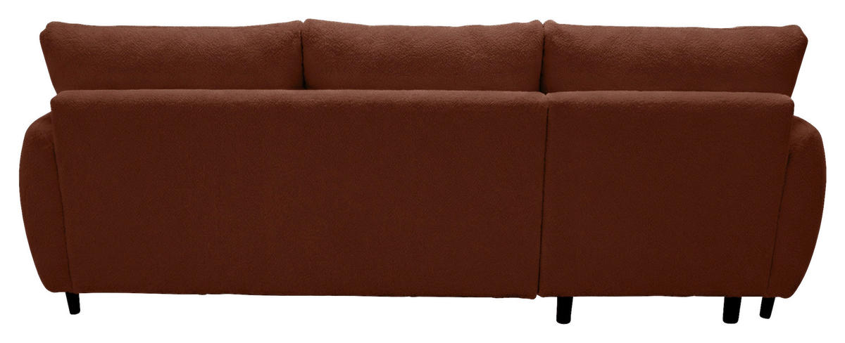 ECKSOFA LAPIT Rot Chenille Zierkissen, Rückenkissen, Bettkasten  - Rot/Schwarz, Design, Holz/Textil (170/240cm) - MID.YOU