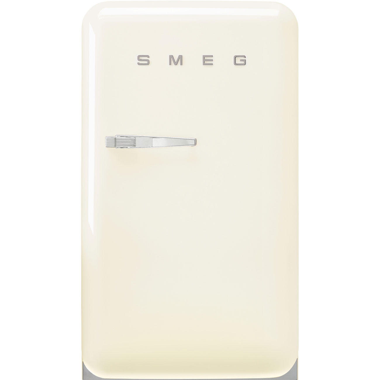 KÜHLSCHRANK 54.5/97/70.1 cm  - Chromfarben/Creme, Basics, Glas/Metall (54.5/97/70.1cm) - SMEG