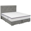 BOXSPRINGBETT 180/200 cm  in Hellgrau  - Chromfarben/Hellgrau, KONVENTIONELL, Kunststoff/Textil (180/200cm) - Carryhome