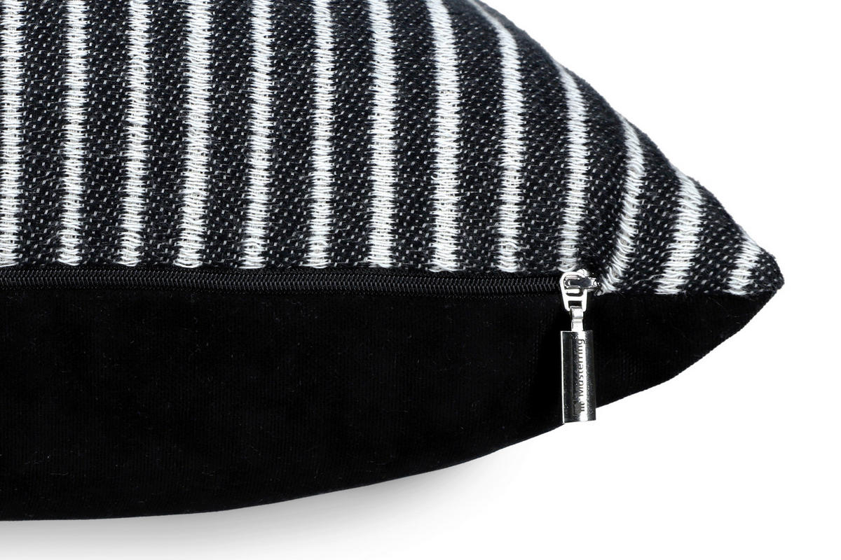 KISSENHÜLLE JustB! by Bettina Zimmermann 45/45 cm  - Schwarz/Naturfarben, Design, Textil (45/45cm) - Musterring