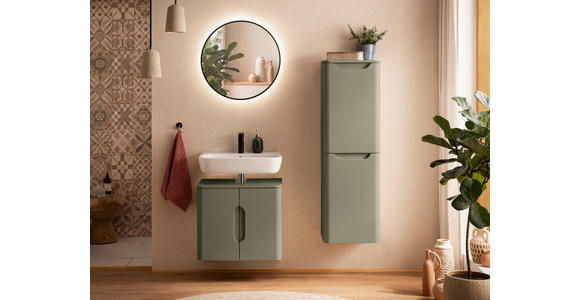 WASCHBECKENUNTERSCHRANK 61/53/35 cm  - Schilfgrün, KONVENTIONELL, Holzwerkstoff (61/53/35cm) - Xora