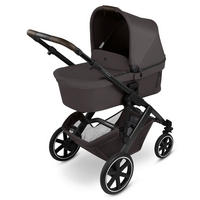 KINDERWAGENSET  Salsa Core All in One  Falcon  - Graubraun/Schwarz, Basics, Textil/Metall (63/123/97cm) - ABC Design