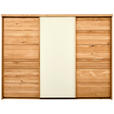 SCHWEBETÜRENSCHRANK 285/216/70 cm 3-türig Champagner, Wildeiche  - Wildeiche/Champagner, Design, Glas/Holz (285/216/70cm) - Linea Natura