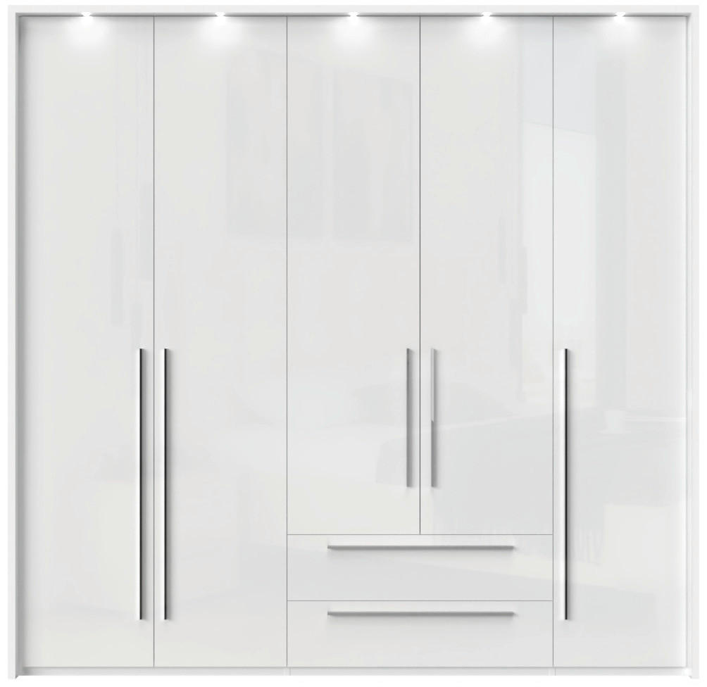 ORMAR SA KLASIČNIM VRATIMA bela, bela visoki sjaj  232/226/60 cm  - bela visoki sjaj/bela, Dizajnerski, pločasti materijal/plastika (232/226/60cm)