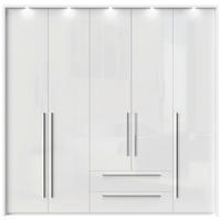 ORMAR SA KLASIČNIM VRATIMA bela, bela visoki sjaj  232/226/60 cm  - bela visoki sjaj/bela, Dizajnerski, pločasti materijal/plastika (232/226/60cm)