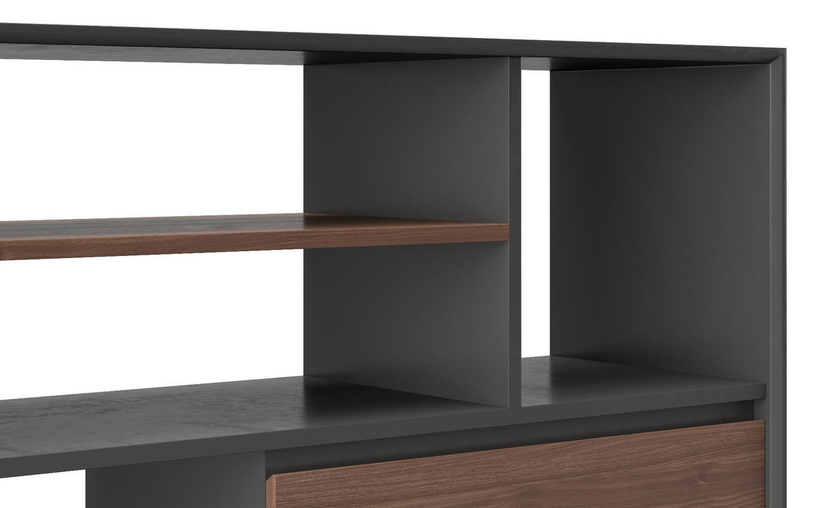REGAL  - Walnussfarben, KONVENTIONELL, Holz/Holzwerkstoff (110/97,4/38cm) - Playboy