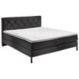 BOXSPRINGBETT 180/200 cm in Anthrazit - Anthrazit/Schwarz, KONVENTIONELL, Textil/Metall (180/200cm) - Carryhome