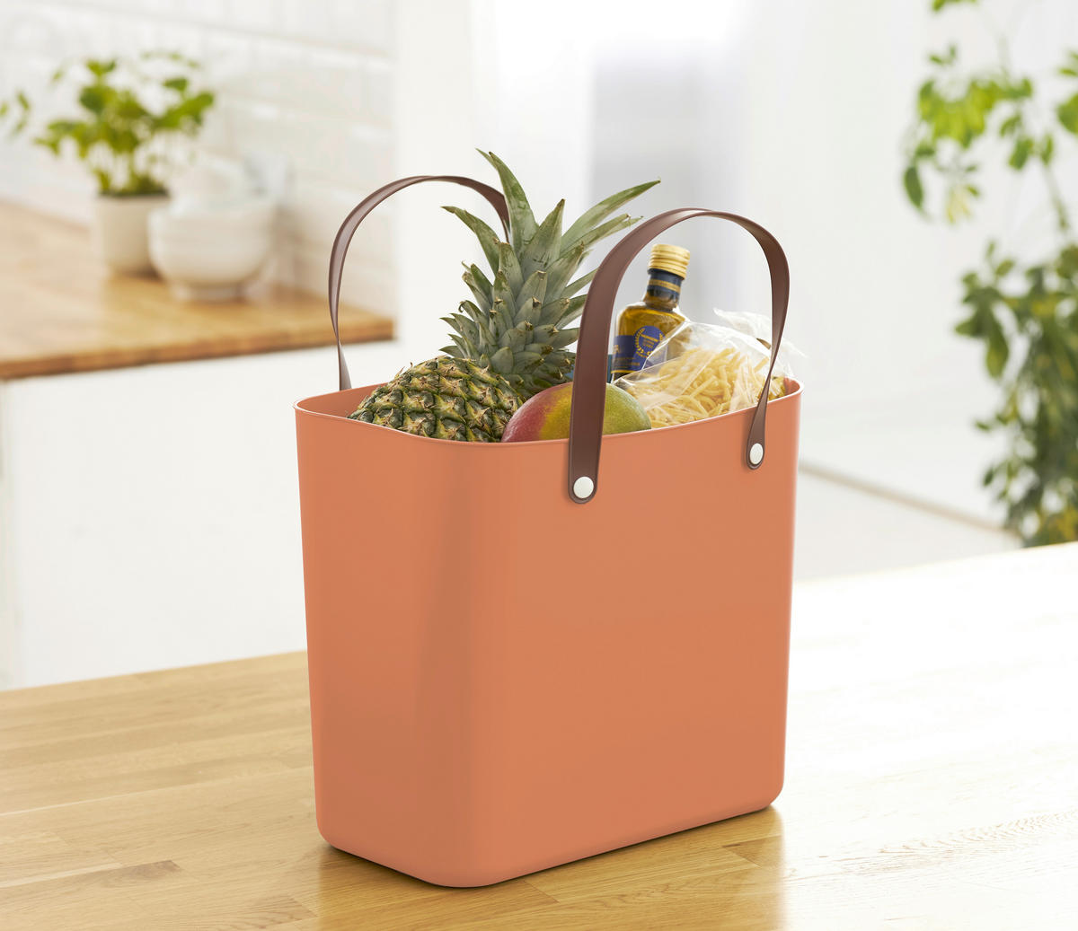 EINKAUFSTASCHE - Koralle, Basics, Kunststoff (23,5/34/40cm) - Rotho