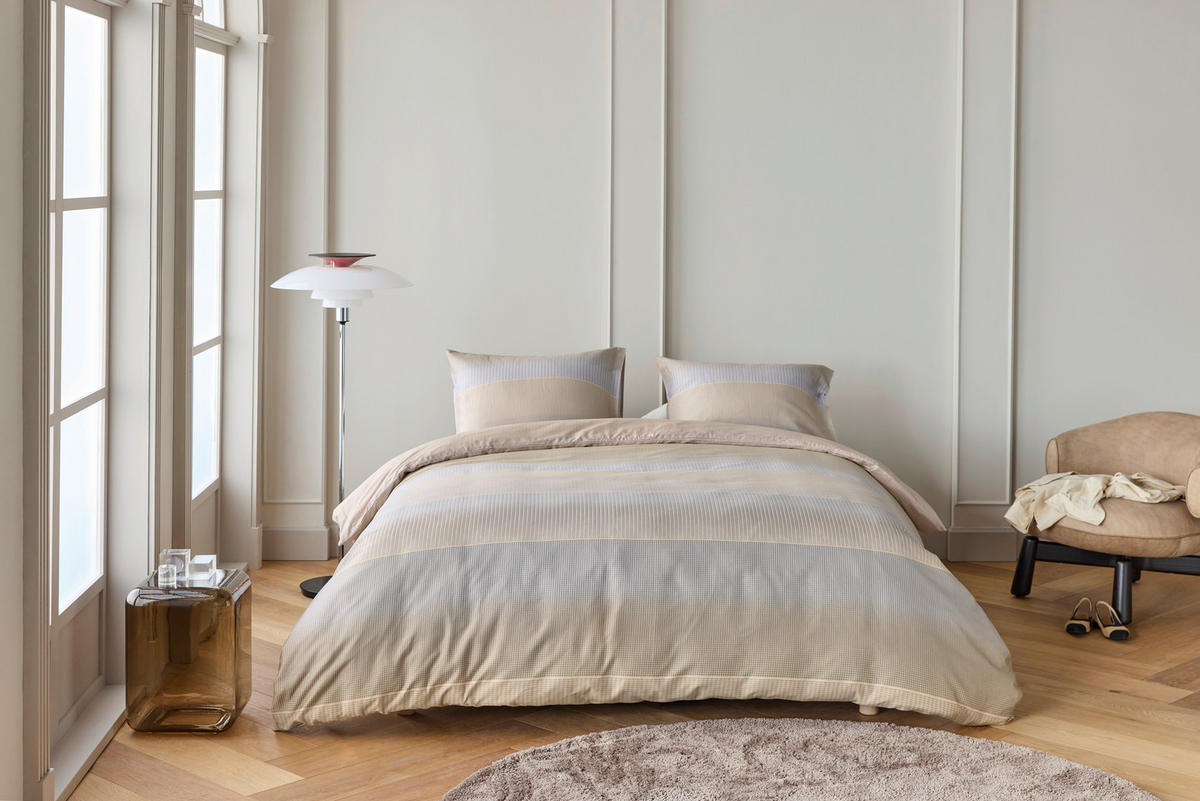 BETTWÄSCHE Abstrava Satin 140/200 cm  - Naturfarben, KONVENTIONELL, Textil (140/200cm) - Novel