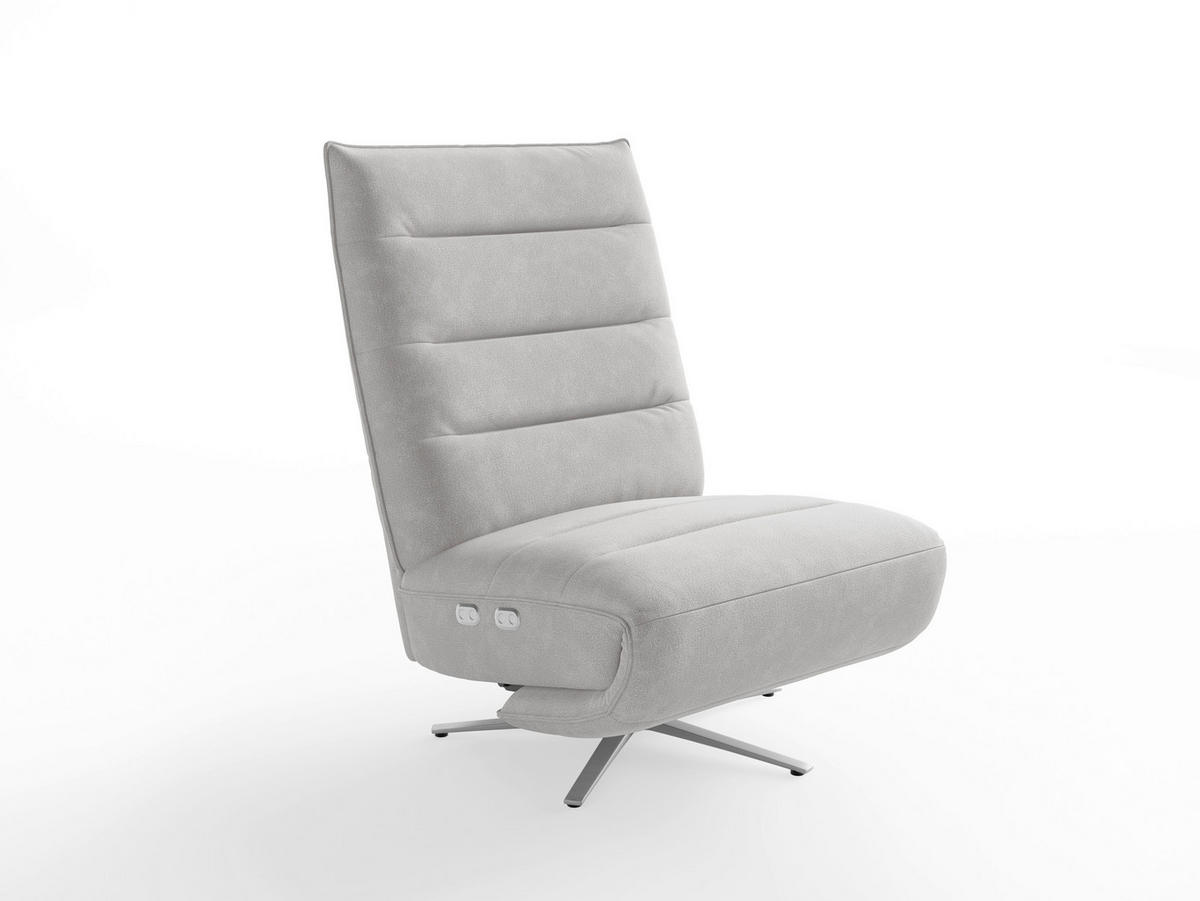 RELAXAČNÉ KRESLO, textil, strieborná - strieborná, Basics, kov/textil (80/109/98cm) - Sit & More