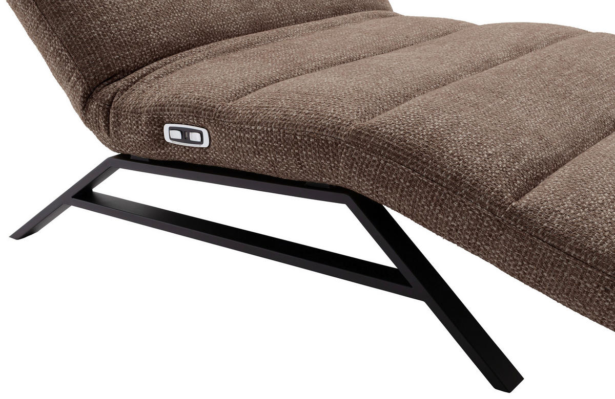 RELAXLIEGE Chenille Braun  - Schwarz/Braun, Design, Textil/Metall (120/54-113/158-198cm) - Pure Home Lifestyle