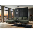 ECKSOFA in Chenille Olivgrün  224/305 cm  - Schwarz/Olivgrün, Design, Textil/Metall (224/305cm) - Dieter Knoll