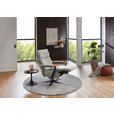 RELAXSESSEL in Textil Hellgrau  - Hellgrau/Schwarz, Design, Textil/Metall (68/117/85cm) - Cantus