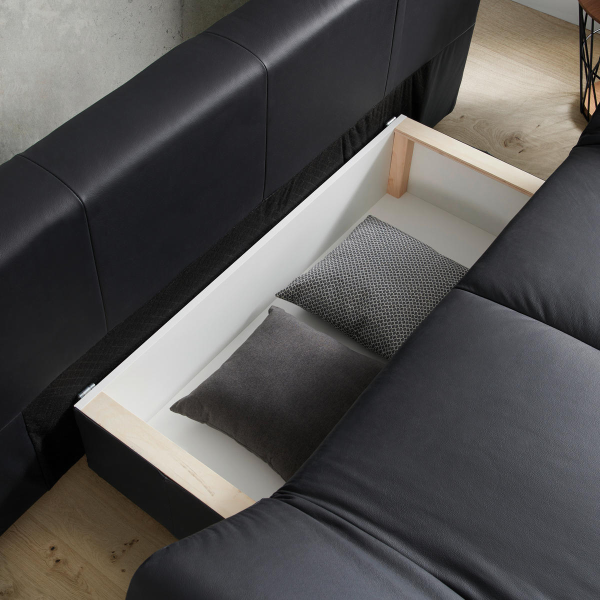 SCHLAFSOFA Rot Echtleder  - Chromfarben/Rot, MODERN, Leder/Metall (200/85/90cm) - Novel