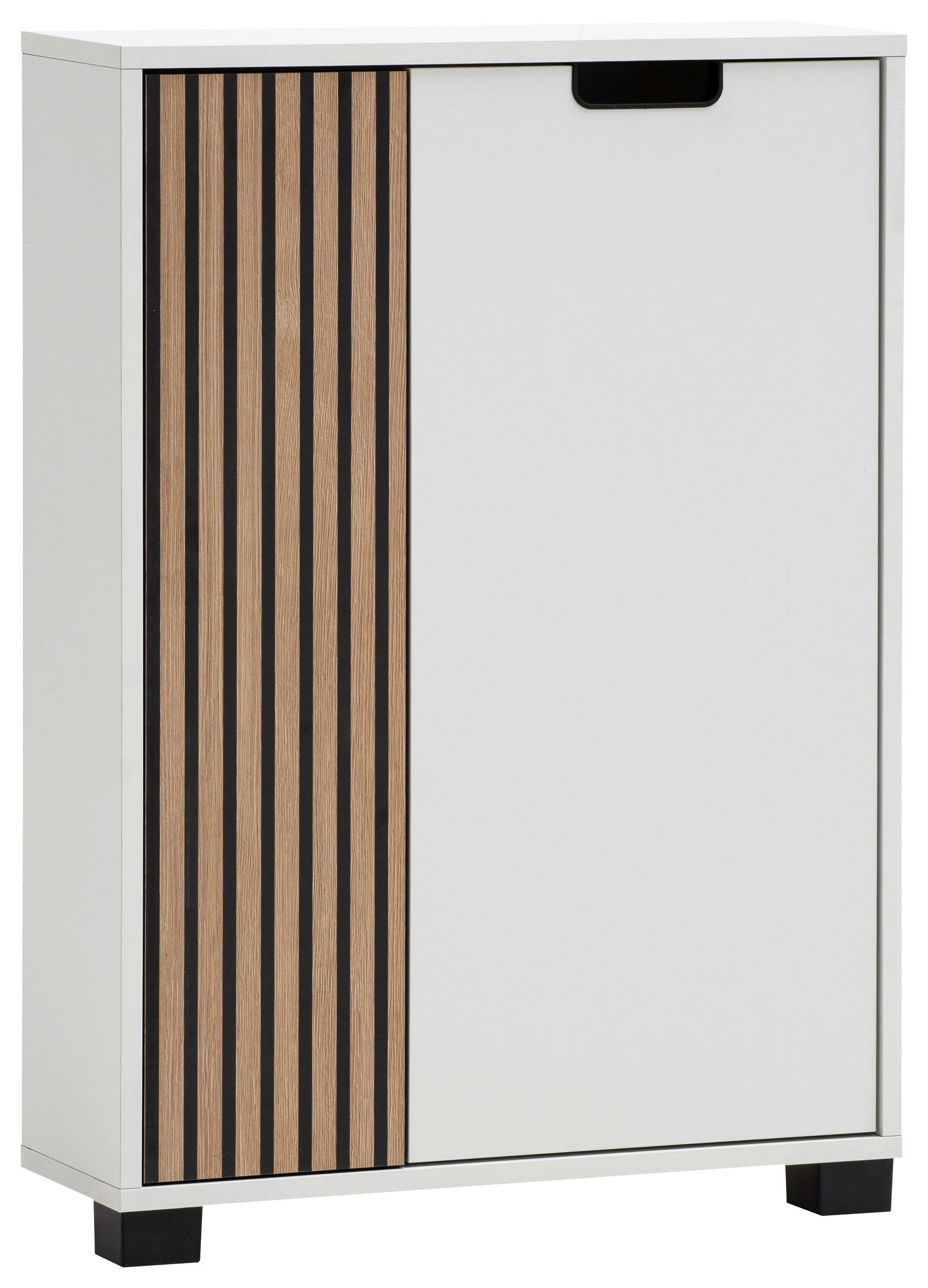 UNTERSCHRANK 59,8/85,2/19,55 cm   - Eichefarben/Schwarz, Design, Holzwerkstoff/Kunststoff (59,8/85,2/19,55cm) - MID.YOU