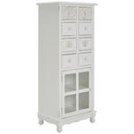 KOMMODE  in 50/120/35 cm  - Weiß, ROMANTIK / LANDHAUS, Glas/Holz (50/120/35cm) - Landscape