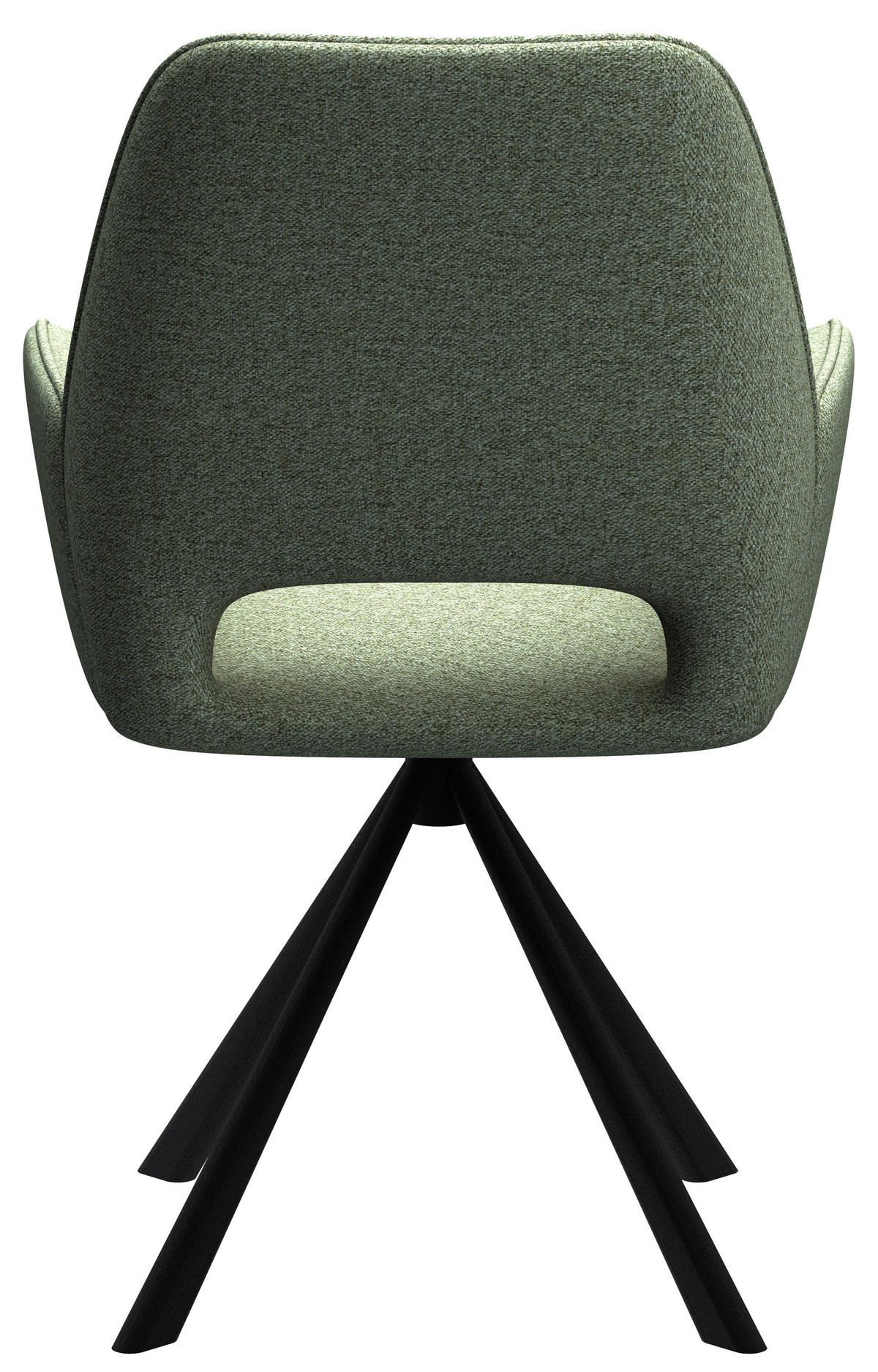 ARMLEHNSTUHL  in Stahl Flachgewebe  - Schwarz/Grün, Design, Textil/Metall (60/85/63cm) - MID.YOU