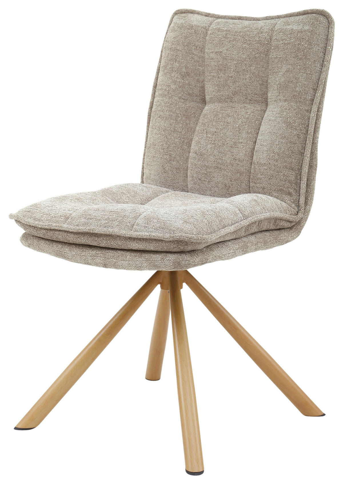 STUHL - Eichefarben/Cappuccino, Design, Textil/Metall (52/89/65cm) - Carryhome