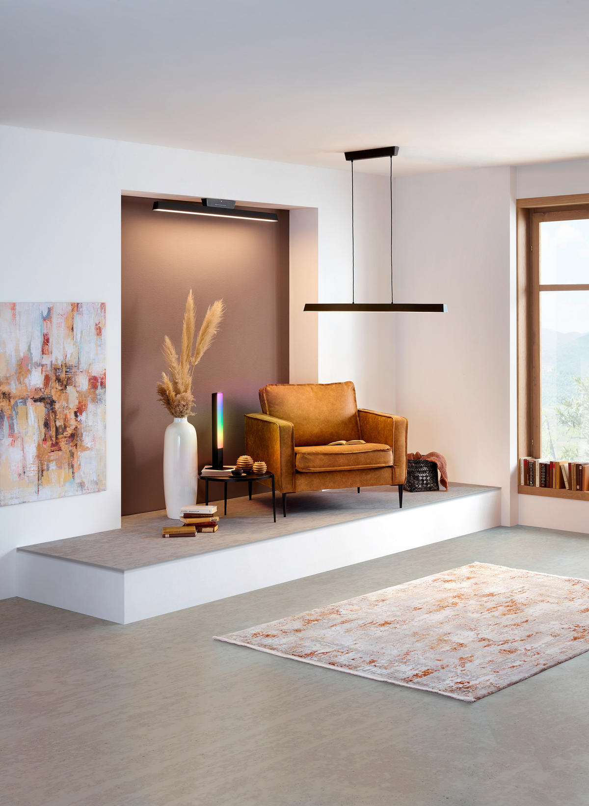 LED-HÄNGELEUCHTE 122/5,5/110 cm   - Schwarz, Design, Kunststoff (122/5,5/110cm) - Eglo