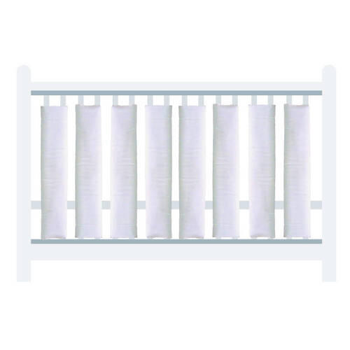ZAŠČITNA OGRAJA ZA POSTELJICO - bela, Basics, tekstil (27/56cm)