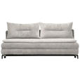 SCHLAFSOFA in Chenille, Plüsch Beige  - Beige/Schwarz, MODERN, Textil/Metall (208/73/92/102cm) - Novel