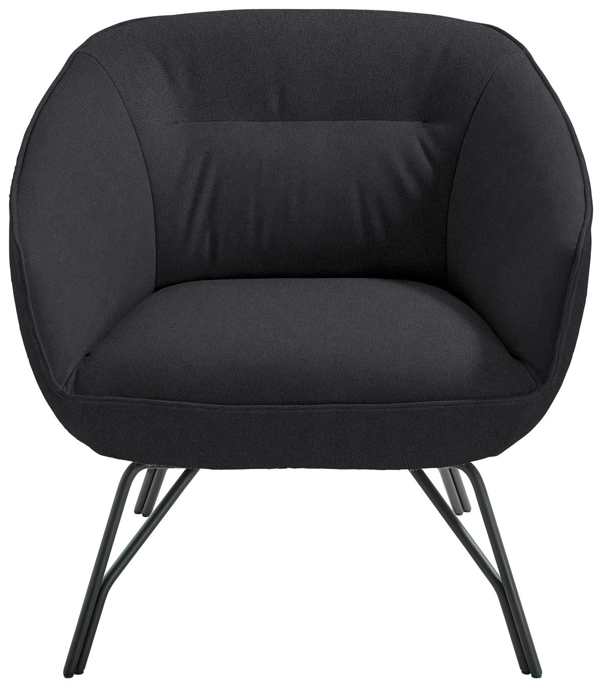 COCKTAILSESSEL - Anthrazit, Design, Leder/Metall (76/80/73cm) - Joop!