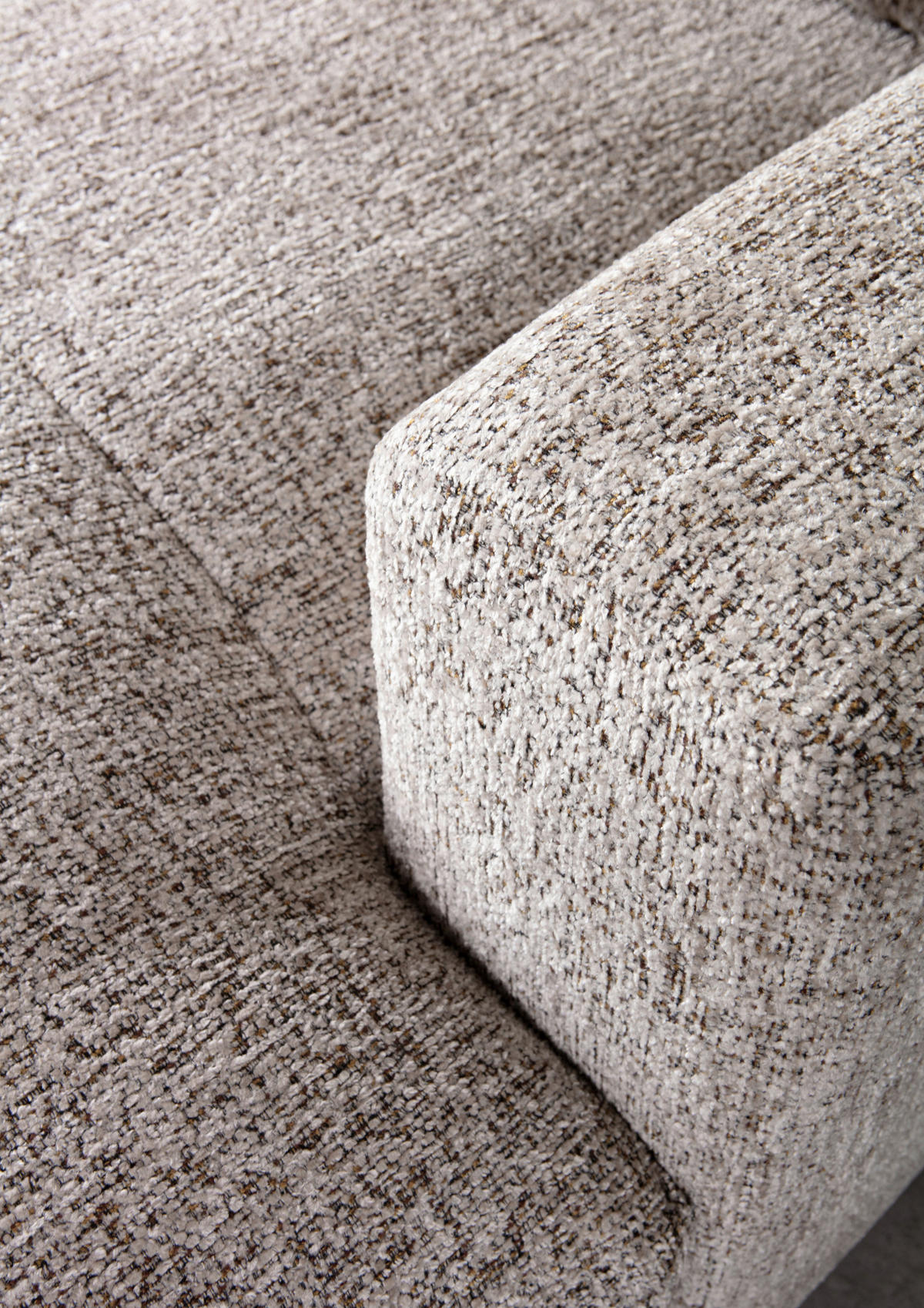 ECKSOFA Braun Chenille  - Creme/Schwarz, MODERN, Kunststoff/Textil (231/178cm) - Carryhome