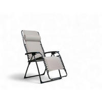 GARTEN-RELAXSESSEL 70/130/67 cm  - Anthrazit/Beige, Basics, Textil/Metall (70/130/67cm)