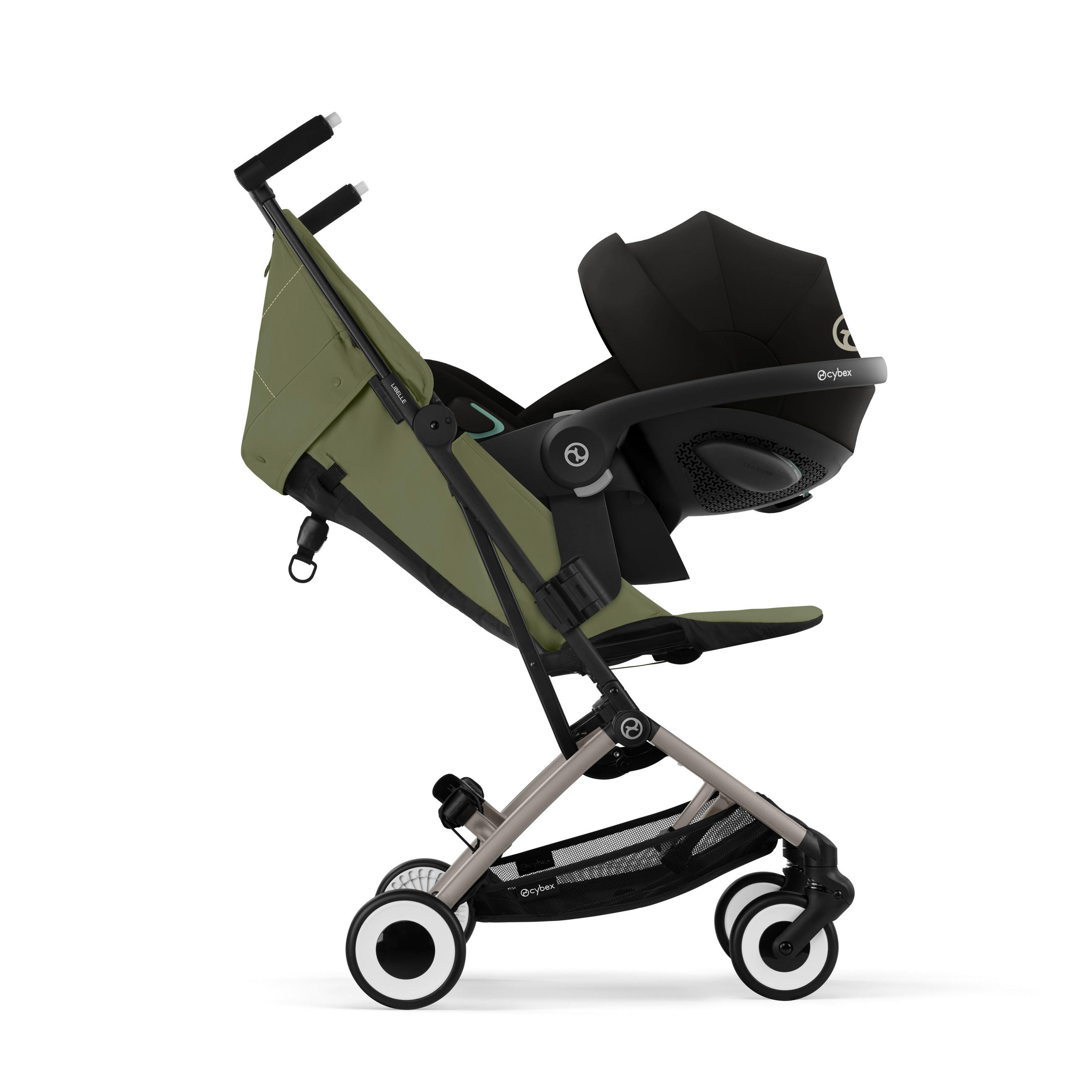 BUGGY Libelle  - Taupe/Waldgrün, Basics, Textil (71/52/102cm) - cybex GOLD