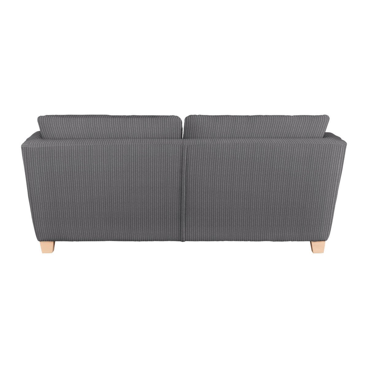 3-SITS SOFFA i manchester mörkgrå  - mörkgrå/naturfärgad, trä/textil (216/70-85/95cm) - MID.YOU