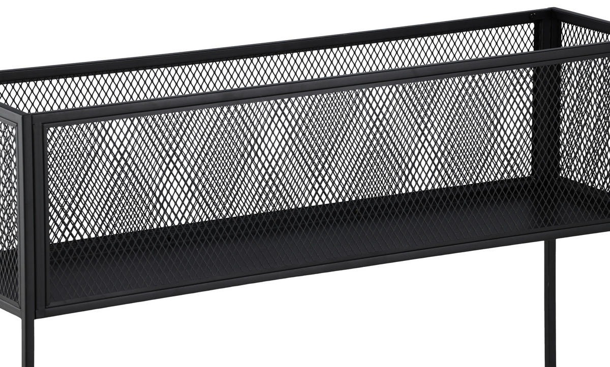 BÜCHERWAND Schwarz  - Schwarz, Design, Metall (110/80/30cm) - Livetastic