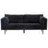 2-SITZER-SOFA in Schwarz  - Schwarz, Design, Textil/Metall (203/84/90cm) - Livetastic