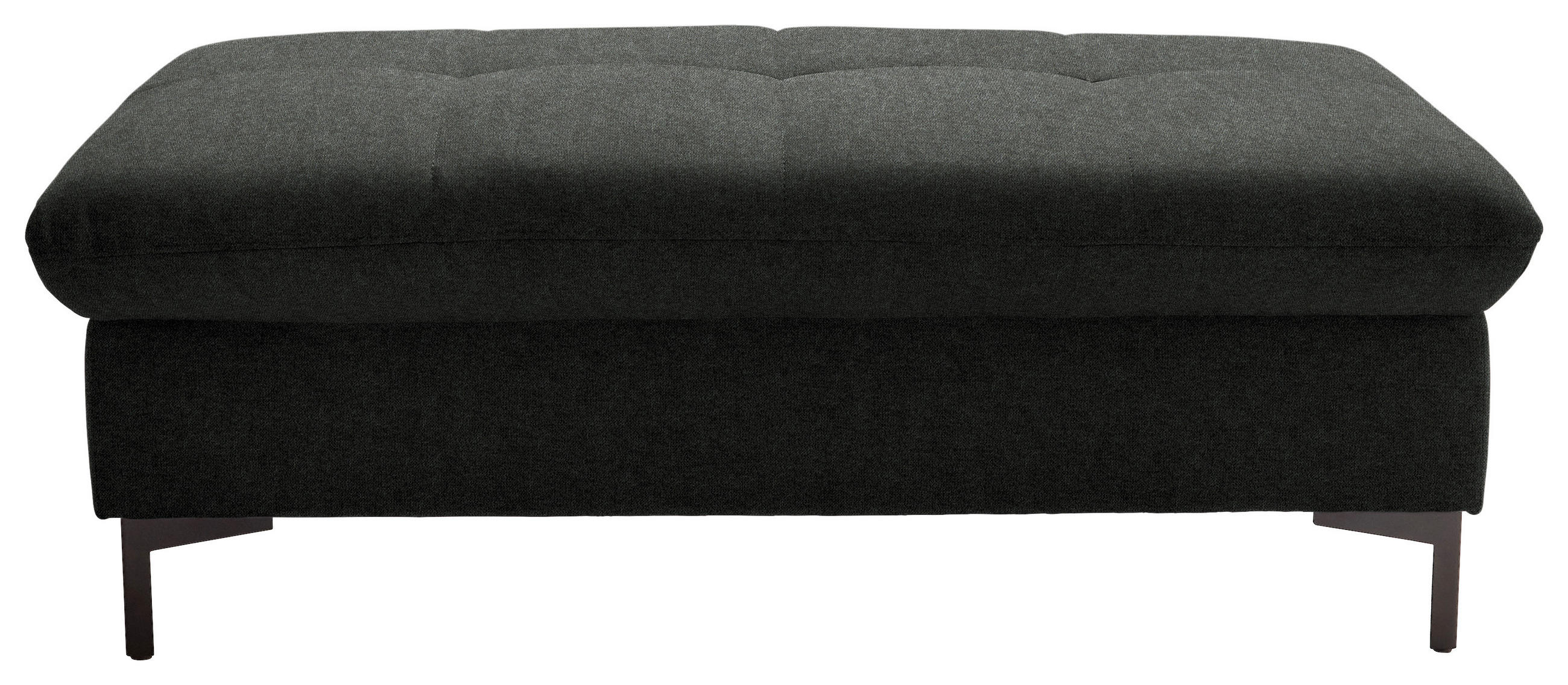 HOCKER in Textil Anthrazit  - Anthrazit/Schwarz, Design, Textil (124/46/68cm) - Xora