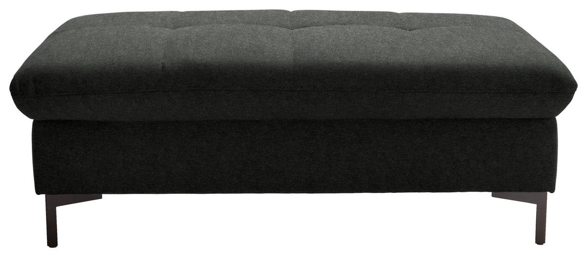 HOCKER in Textil Anthrazit  - Anthrazit/Schwarz, Design, Textil (124/46/68cm) - Xora