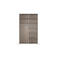 SCHWEBETÜRENSCHRANK 137/223/68 cm 2-türig Weiß, Eiche Artisan  - Eichefarben/Weiß, Design, Glas/Holzwerkstoff (137/223/68cm) - Xora