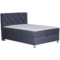 BOXBETT 140/200 cm  Anthrazit  - Chromfarben/Anthrazit, Design, Kunststoff/Textil (140/200cm) - Boxxx